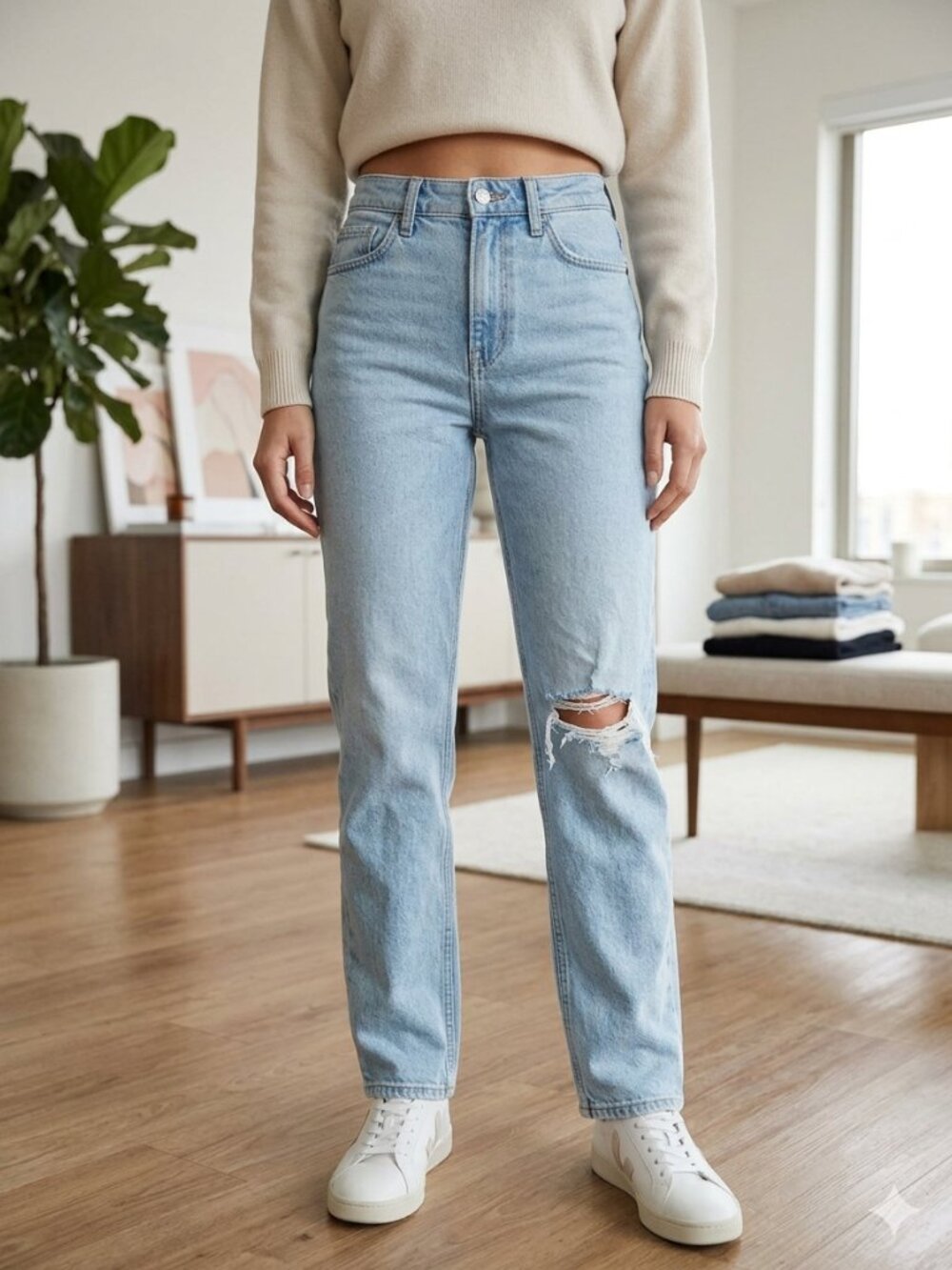 Old Navy O.G. Loose High Rise Secret Smooth Pocket Light Wash Rinse Jeans Pants